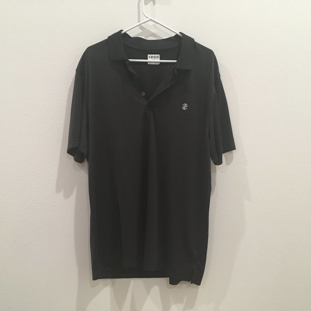 IZOD Golf Men's Shirt Polo XXL Play Dry Golf Sport Short Sleeve Black